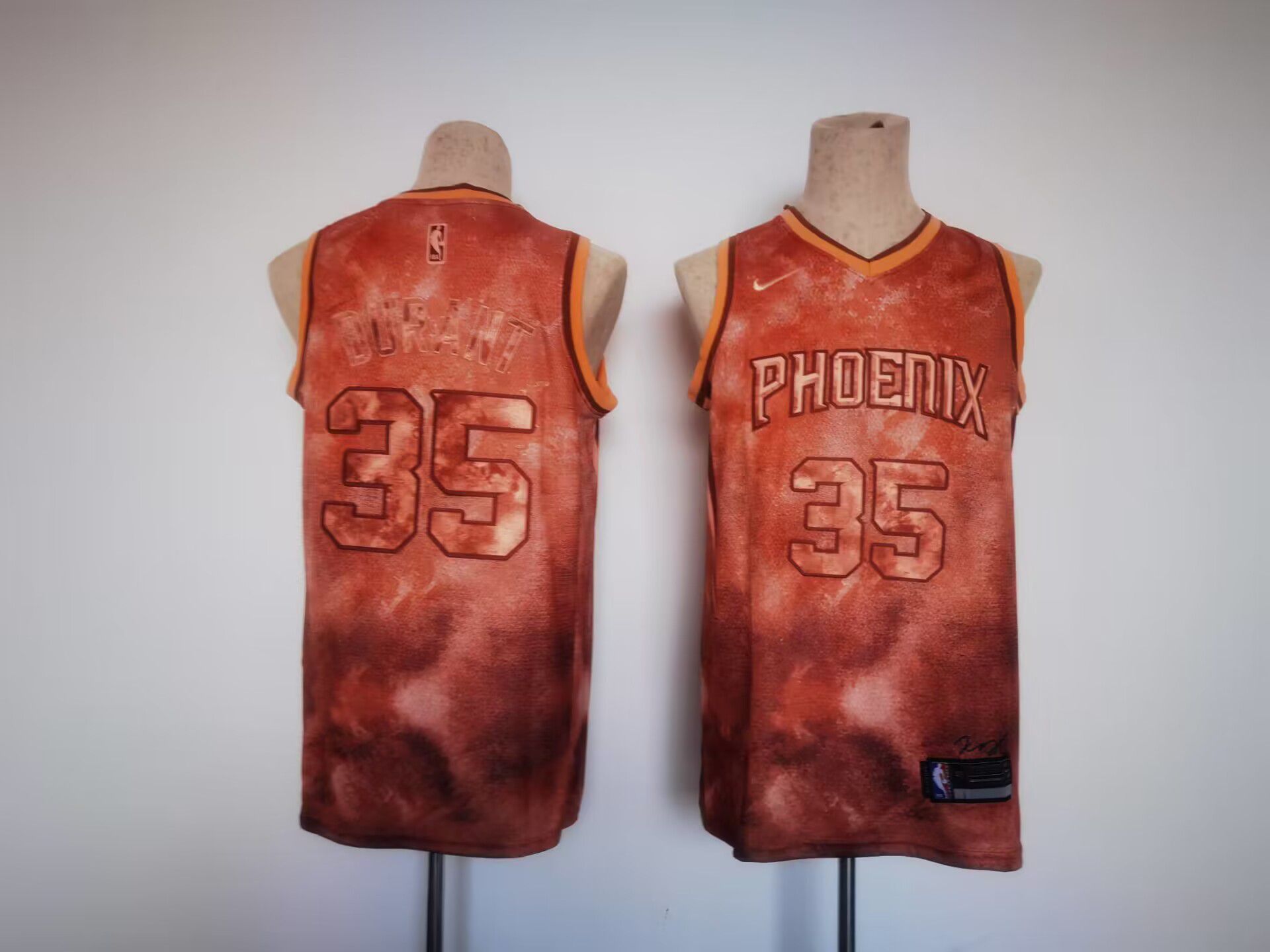 Men Phoenix Suns #35 Kevin Durant Orange Nike Selected Edition NBA Jersey->memphis grizzlies->NBA Jersey
